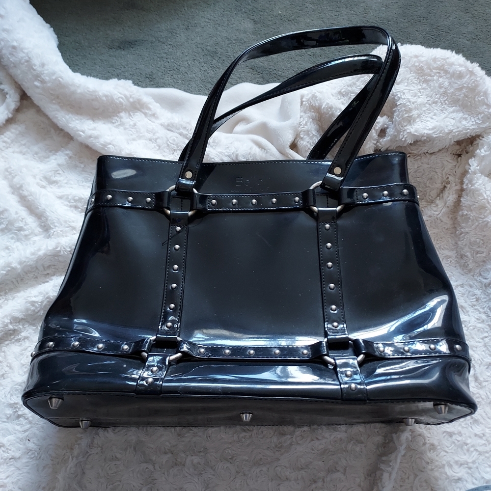 Beijo Rockin Mama Chic Black Studded Diaper Tote Bag Unique
